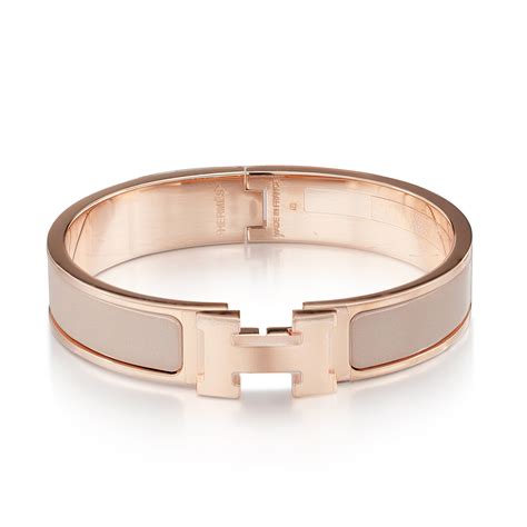 hermes clic h bracelet rose gold white|clic h bracelet review.